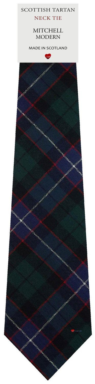 Mens Scarf & Tie Gift Set Wool Tie Mitchell Modern Tartan Plaid Design 100% Lambswool Scarf