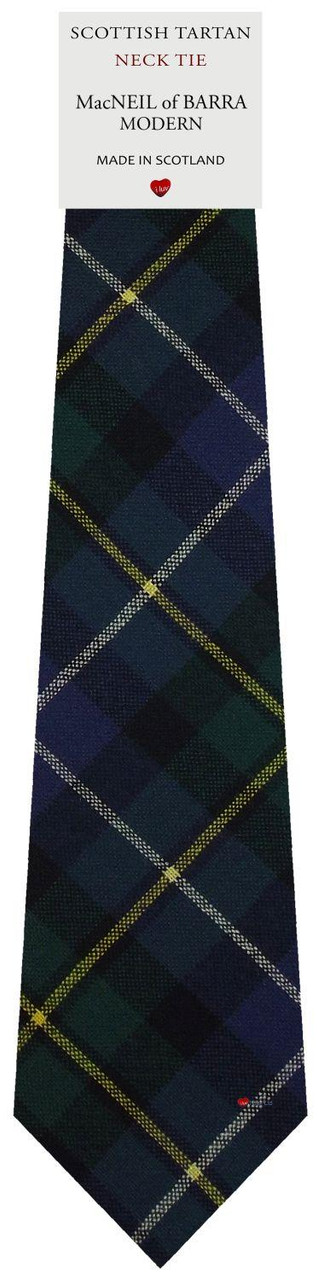 Mens Scarf & Tie Gift Set Wool Tie MacNeil Of Barra Modern Tartan Plaid Design 100% Lambswool Scarf