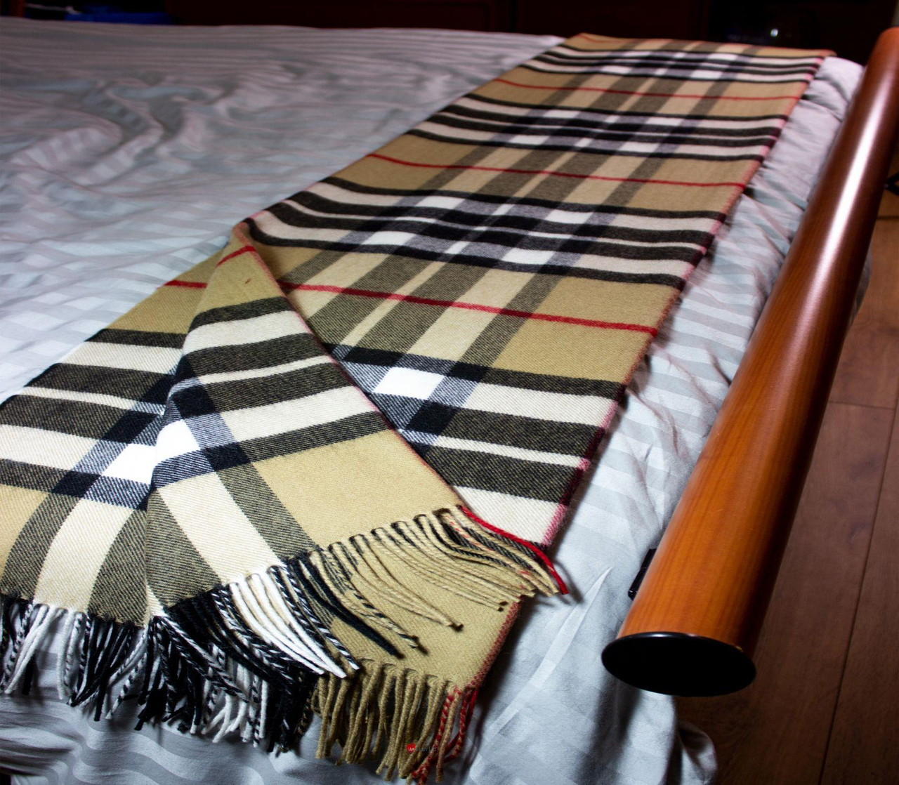 Thomson Camel Scottish Tartan 100% Lambswool Throw Blanket Warm and Soft Plaid Travel Wool Rug