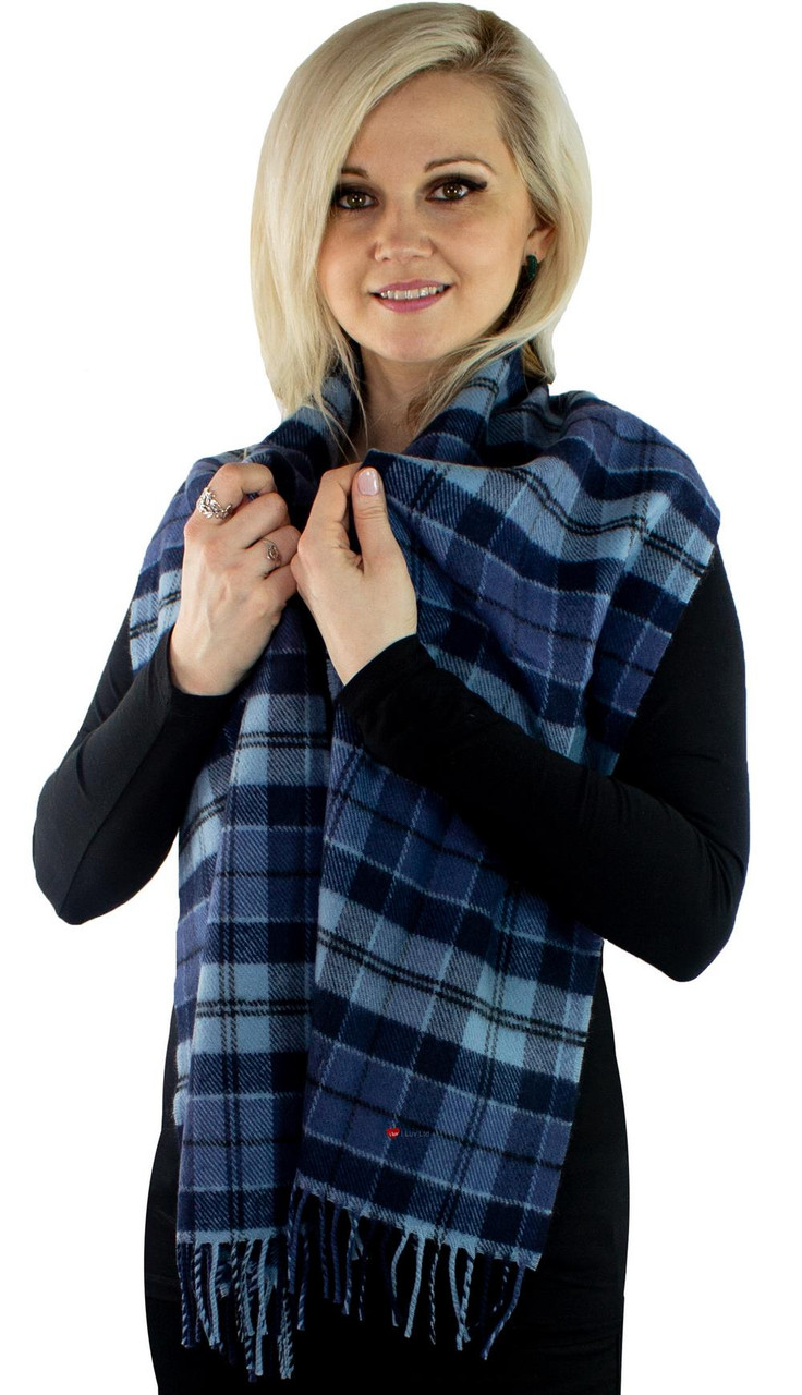 Scottish District Lambswool Scarf Strathclyde Blue