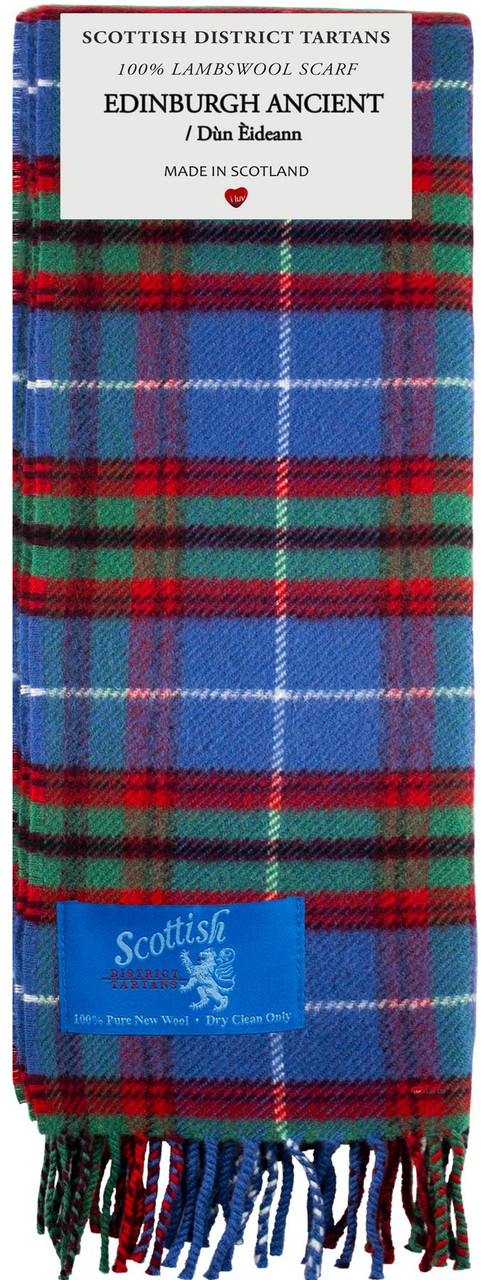Scottish District Lambswool Scarf Edinburgh Ancient