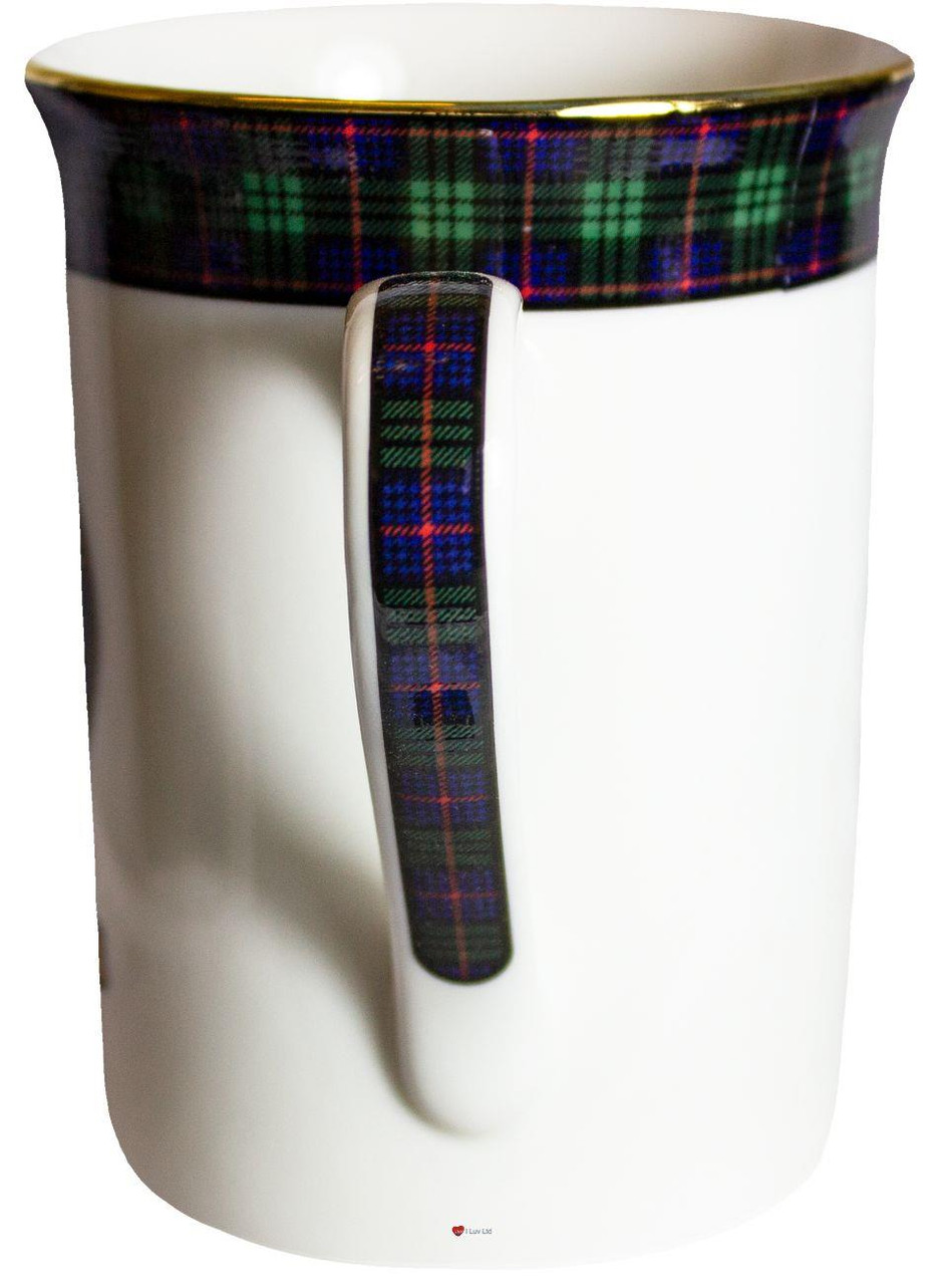Bone China Coffee Tea Mug Armstrong Clan Crest Gold Rim Scottish Made