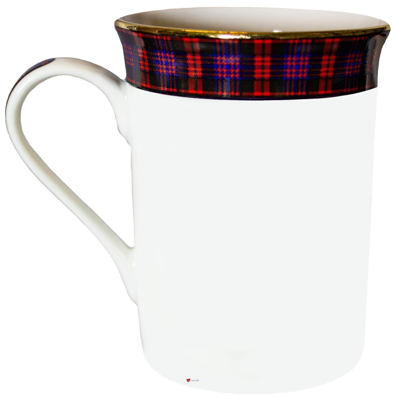 Bone China Coffee Tea Mug Brown Clan Crest Gold Rim Scottish Made