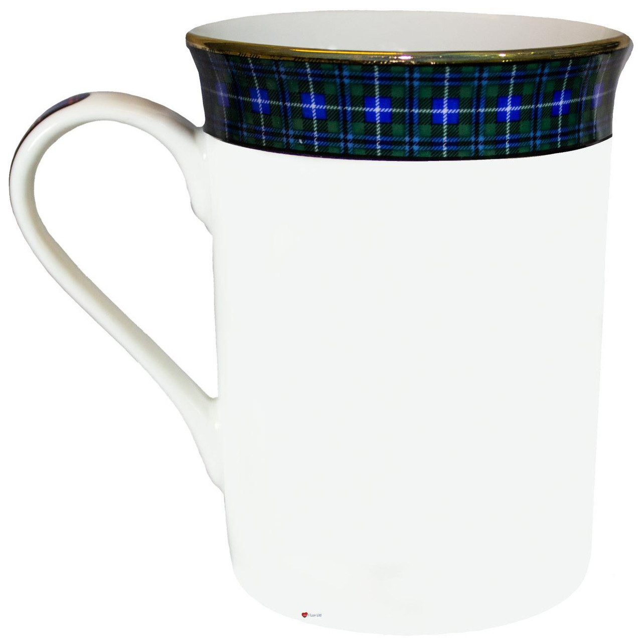 Bone China Coffee Tea Mug Douglas Clan Crest Gold Rim Scottish Made