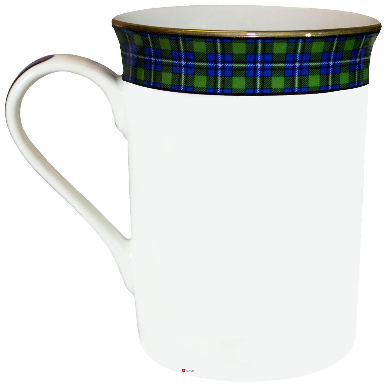 Bone China Coffee Tea Mug Irvine Clan Crest Gold Rim Scottish Made
