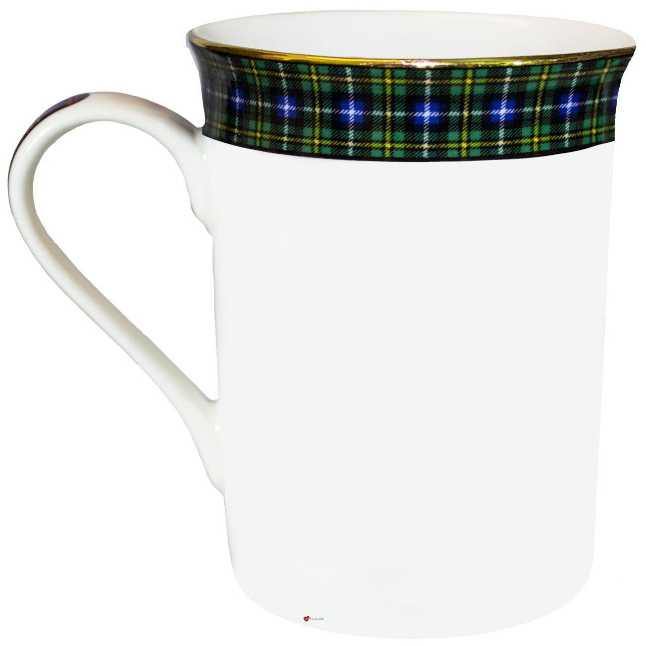 Bone China Coffee Tea Mug MacNeil Clan Crest Gold Rim Scottish Made
