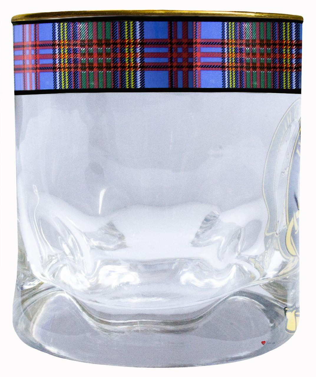 Anderson Clan Crested Tartan Edging Heavy Based Whisky Glass
