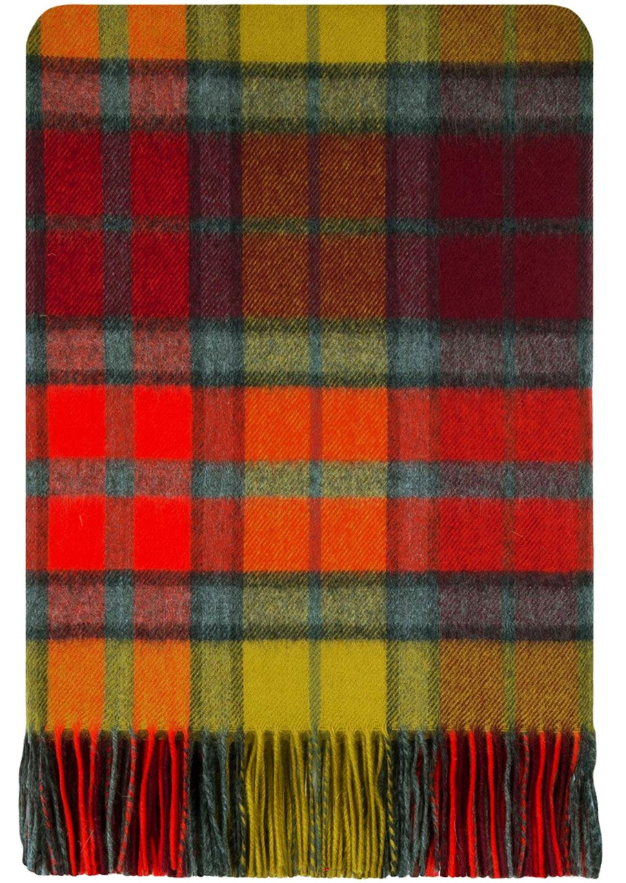 Luxury Tartan Soft Lambswool Plaid Throw Blanket Buchanan Berry Travel Blanket Rug
