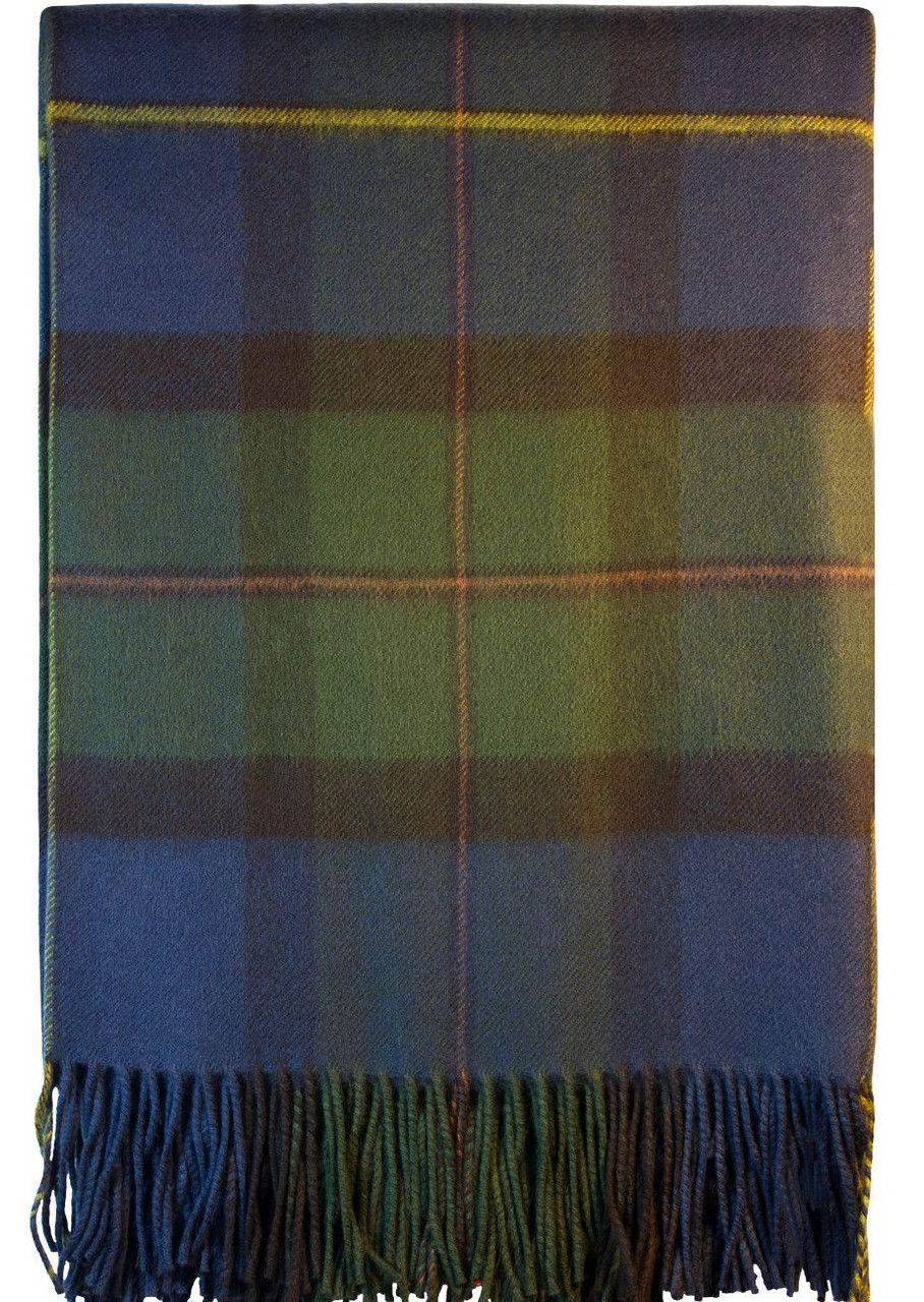 Luxury Tartan Soft Lambswool Plaid Throw Blanket MacLeod of Harris AntiqueTravel Rug
