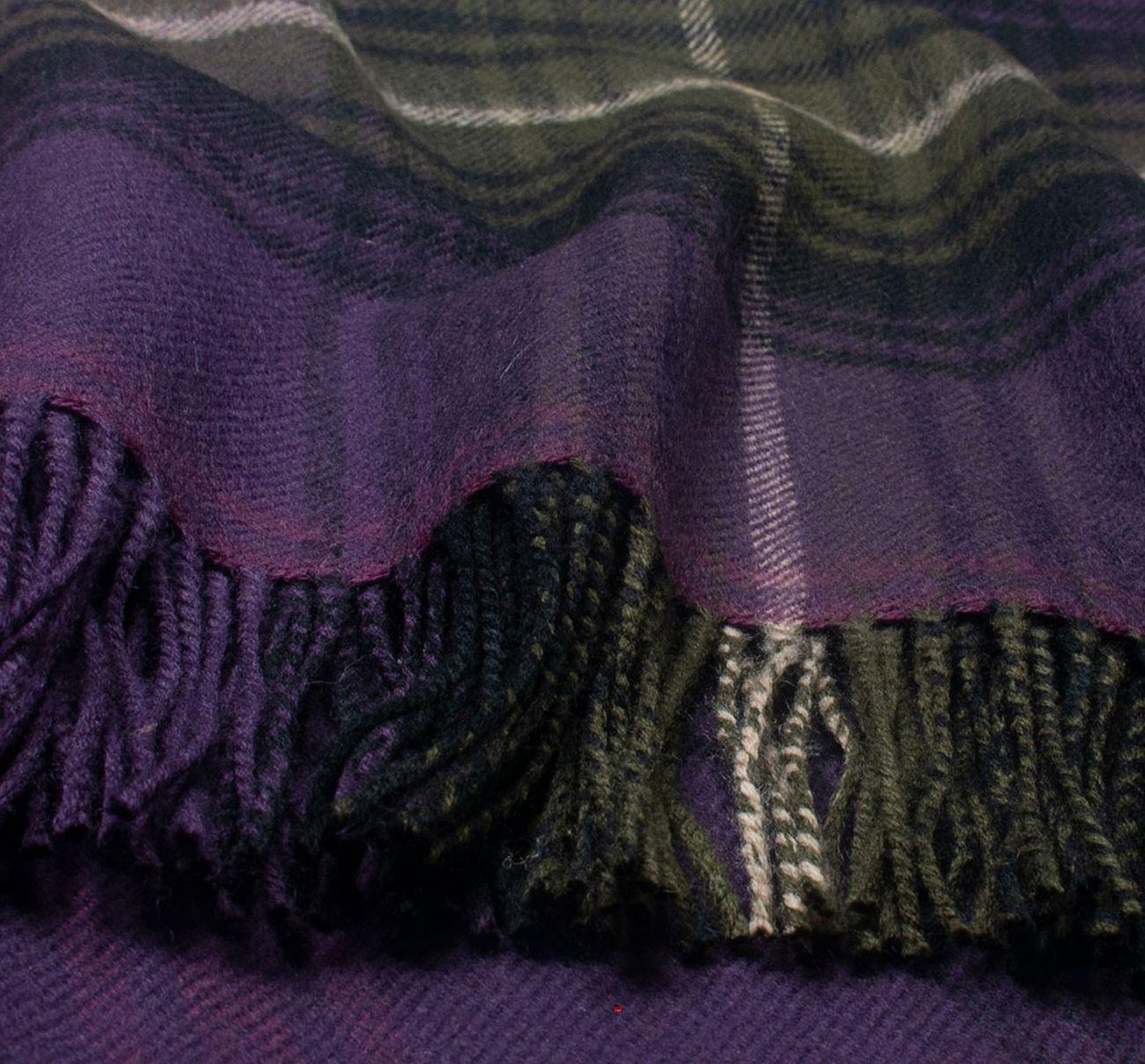 Luxury Tartan Soft Lambswool Plaid Throw Blanket Heather Travel Blanket Rug