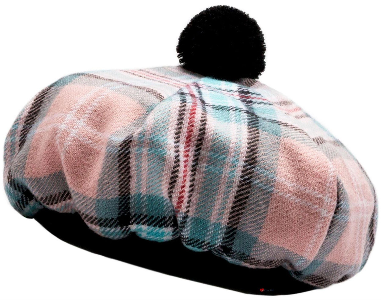 Diana Rose Tartan Tam O' Shanter Hat Luxury Brush wool
