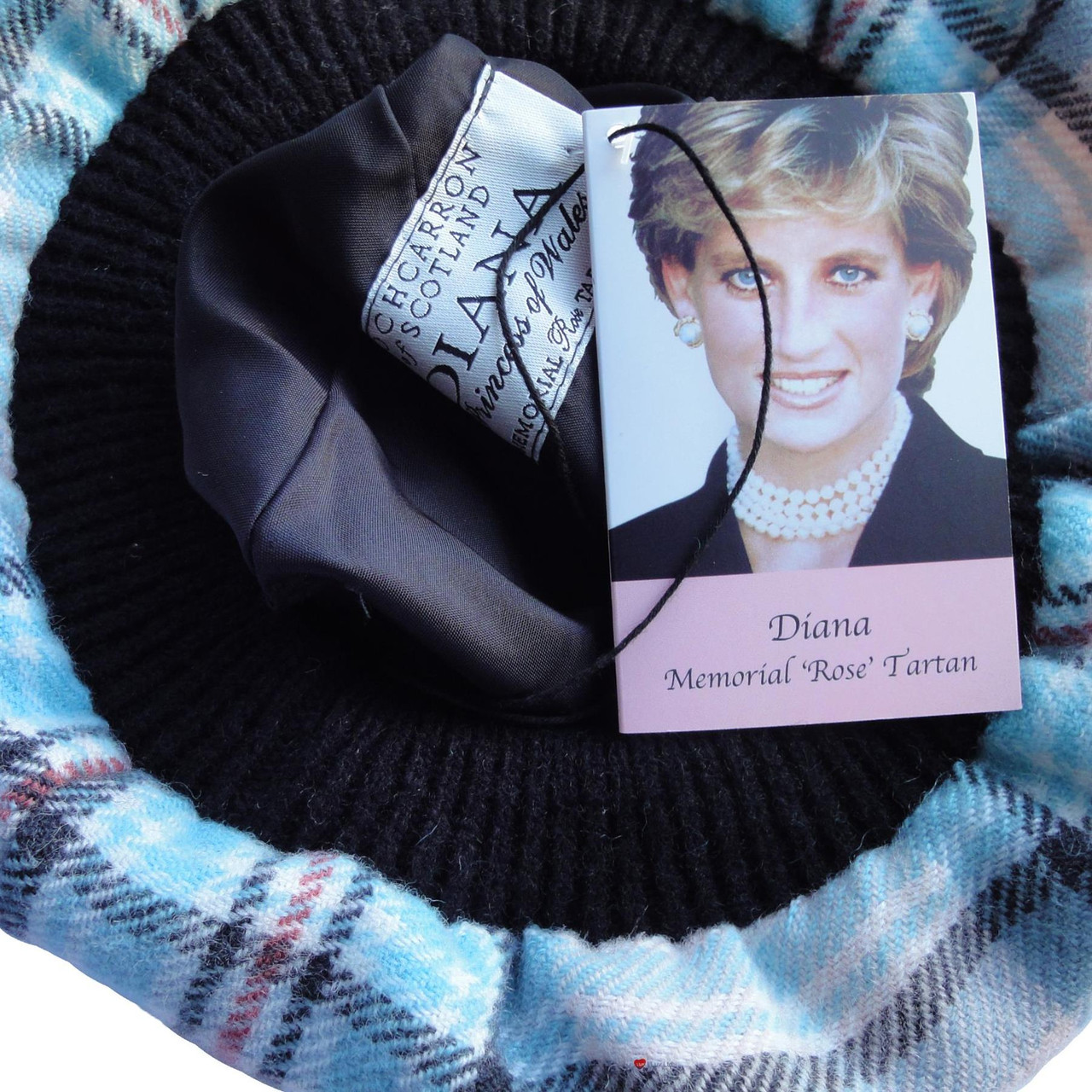 Diana Rose Tartan Tam O' Shanter Hat Luxury Brush wool