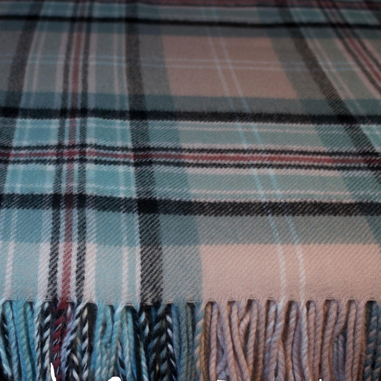 Luxury Tartan Soft Lambswool Plaid Throw Blanket Princess Diana Rose Travel Blanket Rug