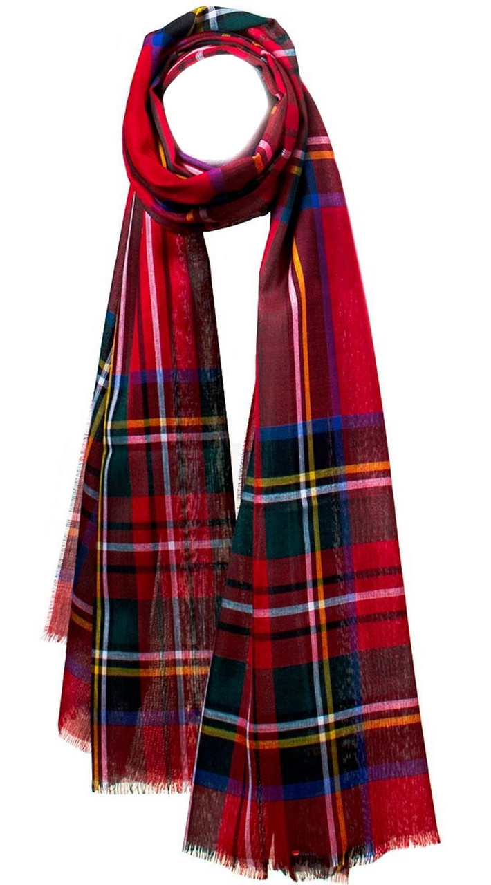 Extra Fine Merino Shawl Stewart Royal Modern 70 x 200cm