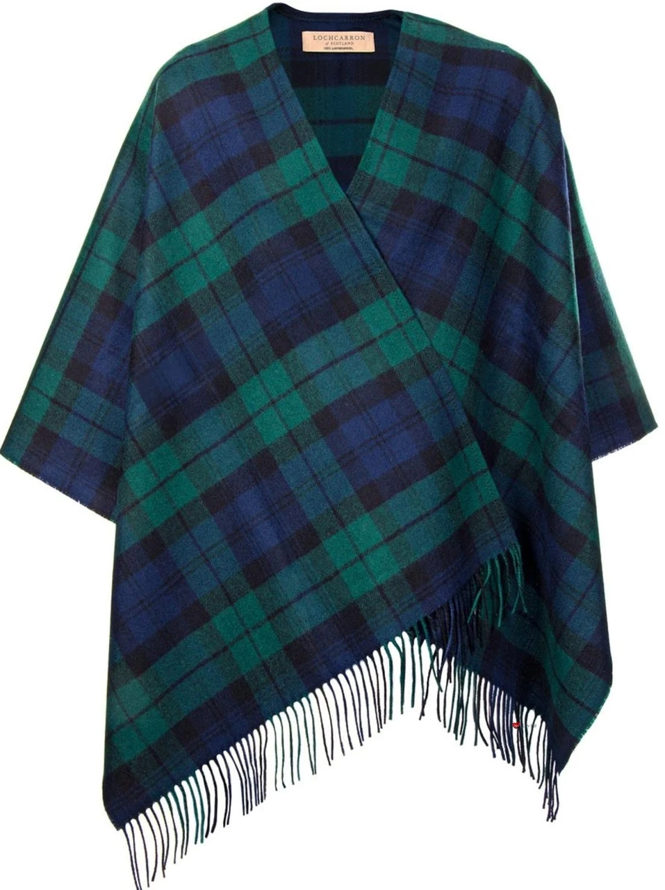 Ladies Shawl Cape Lambswool Black Watch Tartan Made To Order