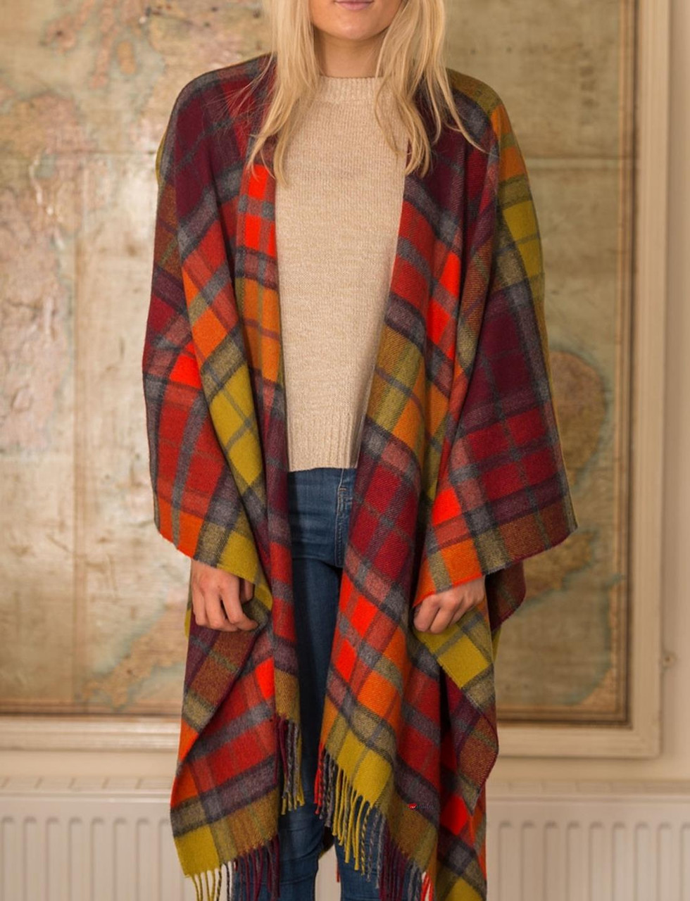 Ladies Shawl Cape Lambswool Iona Duckegg Made To Order