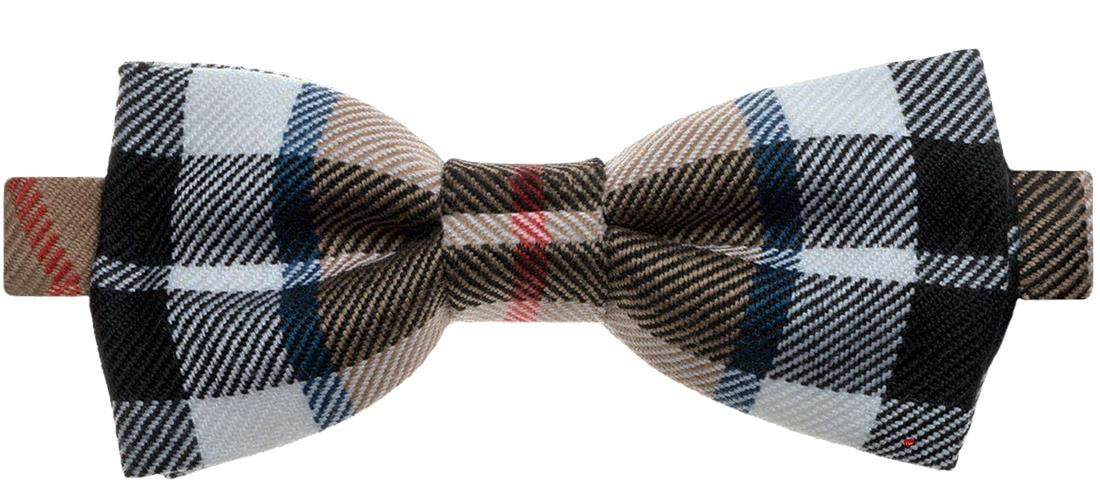 Wool Bow Tie Thomson Camel Modern Tartan