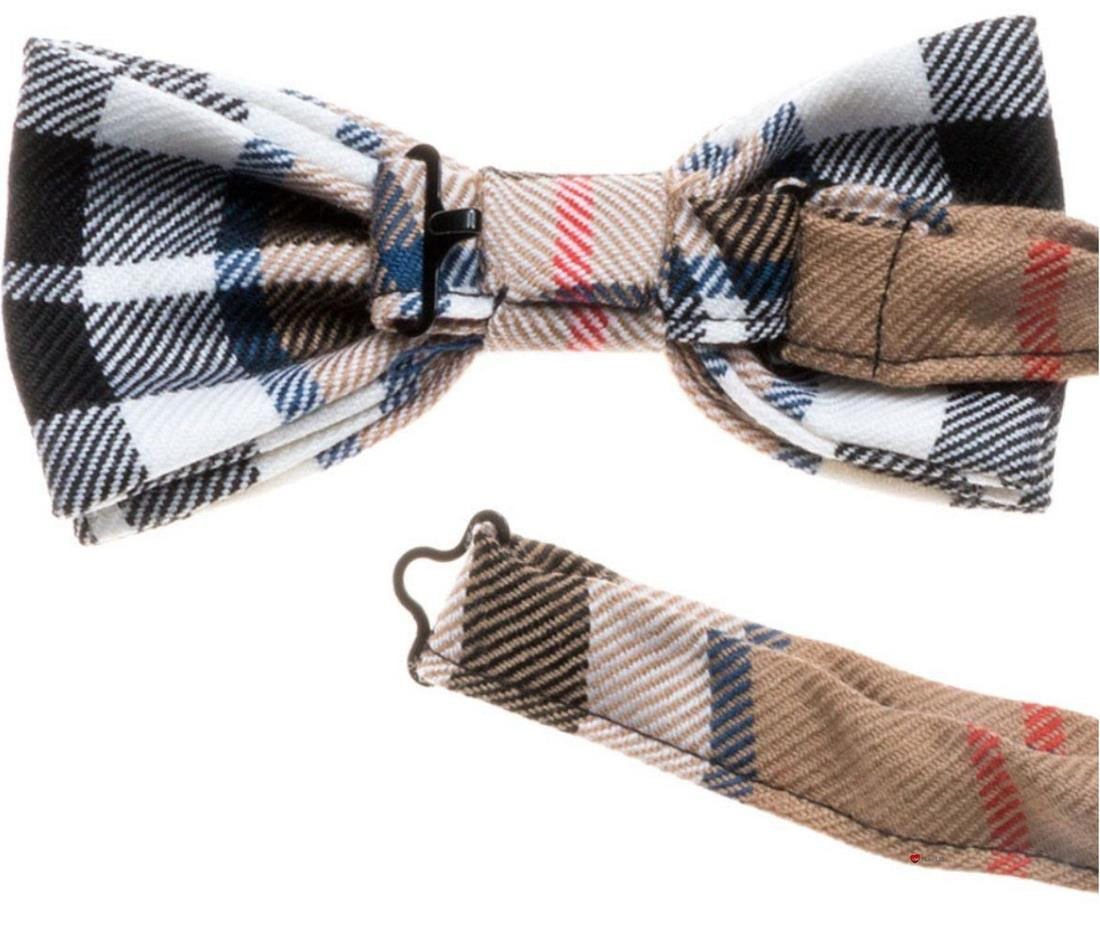 Wool Bow Tie Thomson Camel Modern Tartan