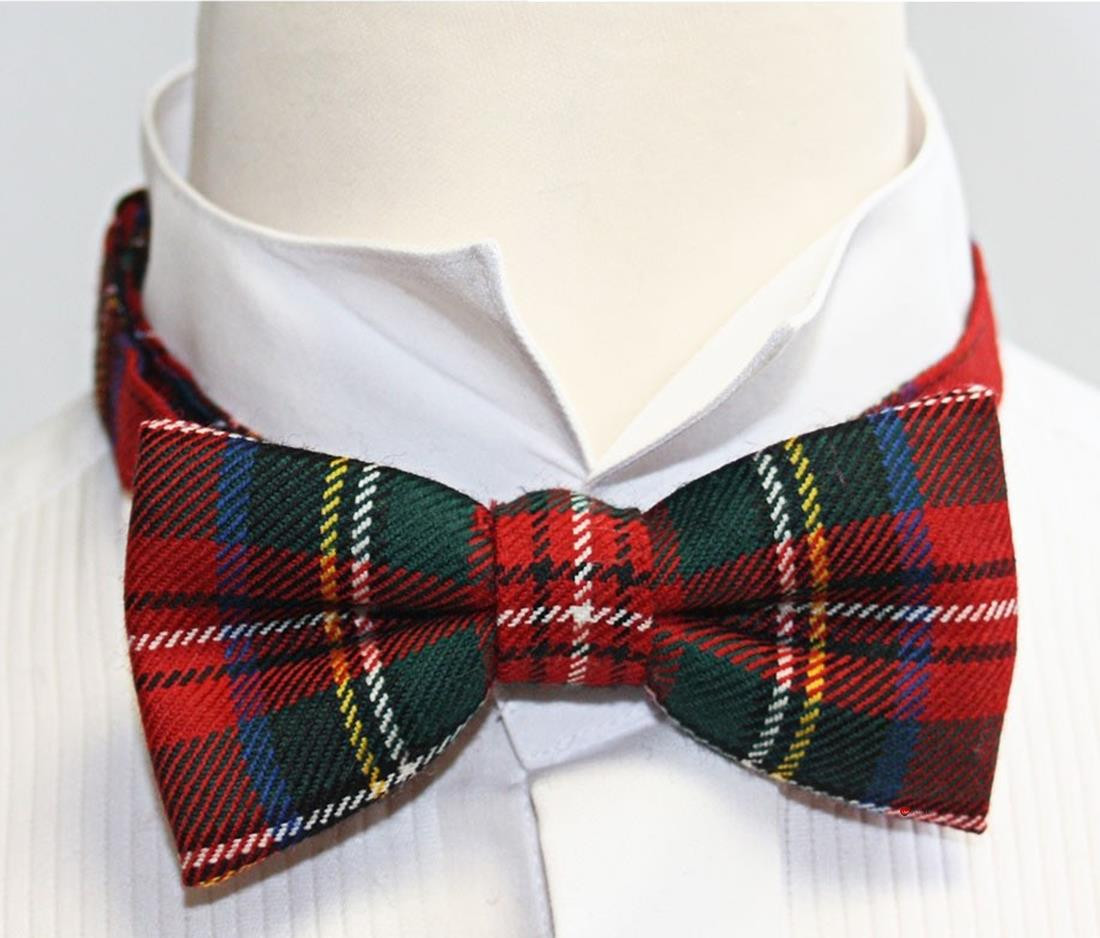 Wool Bow Tie Stewart Royal Modern Tartan
