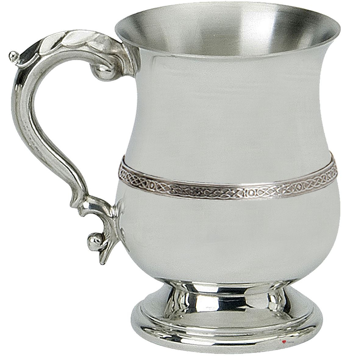 Pewter Tankard Handmade Celtic Wire Style Polished Finish 1pt Ornate Great Gift