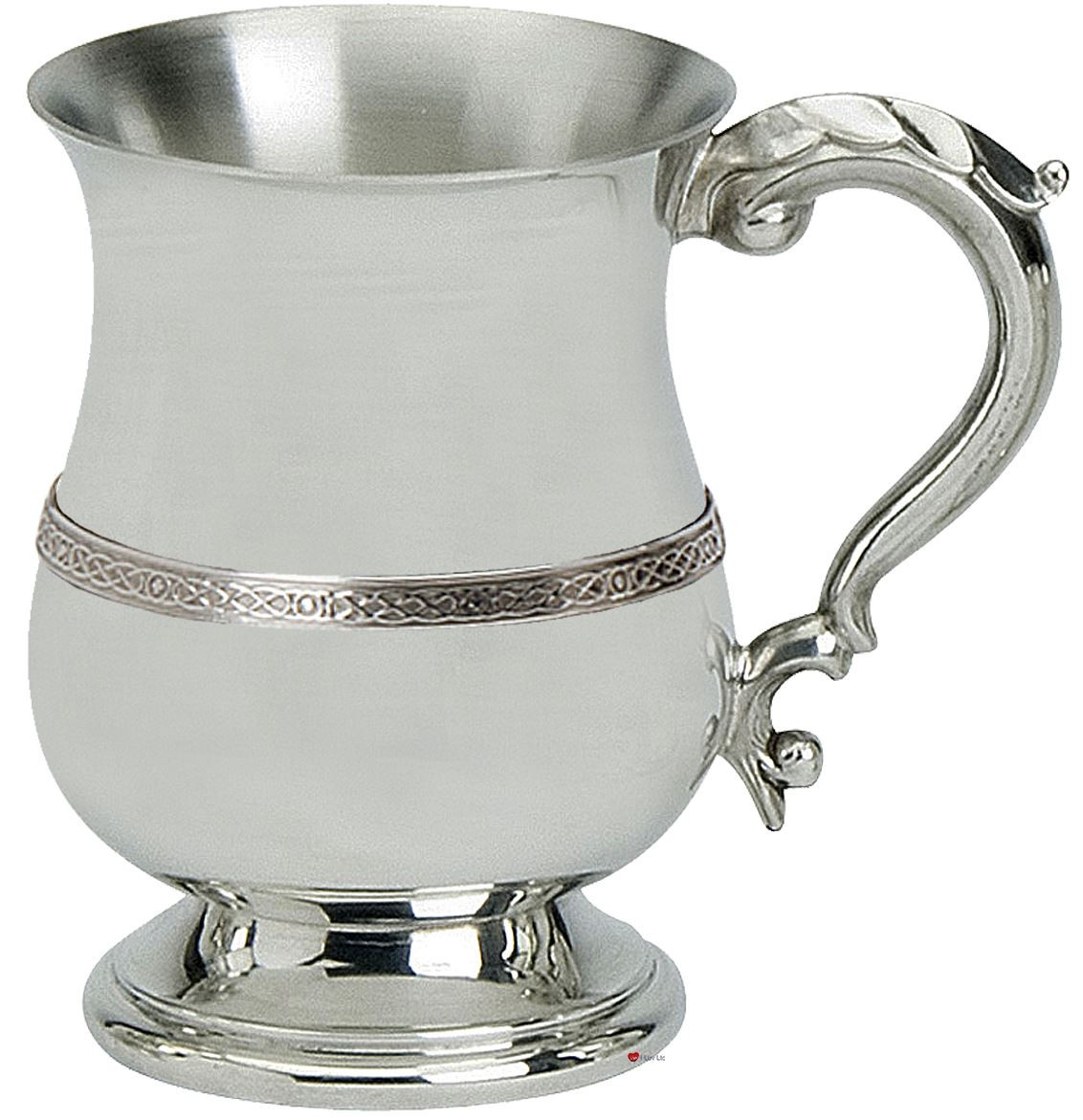Pewter Tankard Handmade Celtic Wire Style Polished Finish 1pt Ornate Great Gift