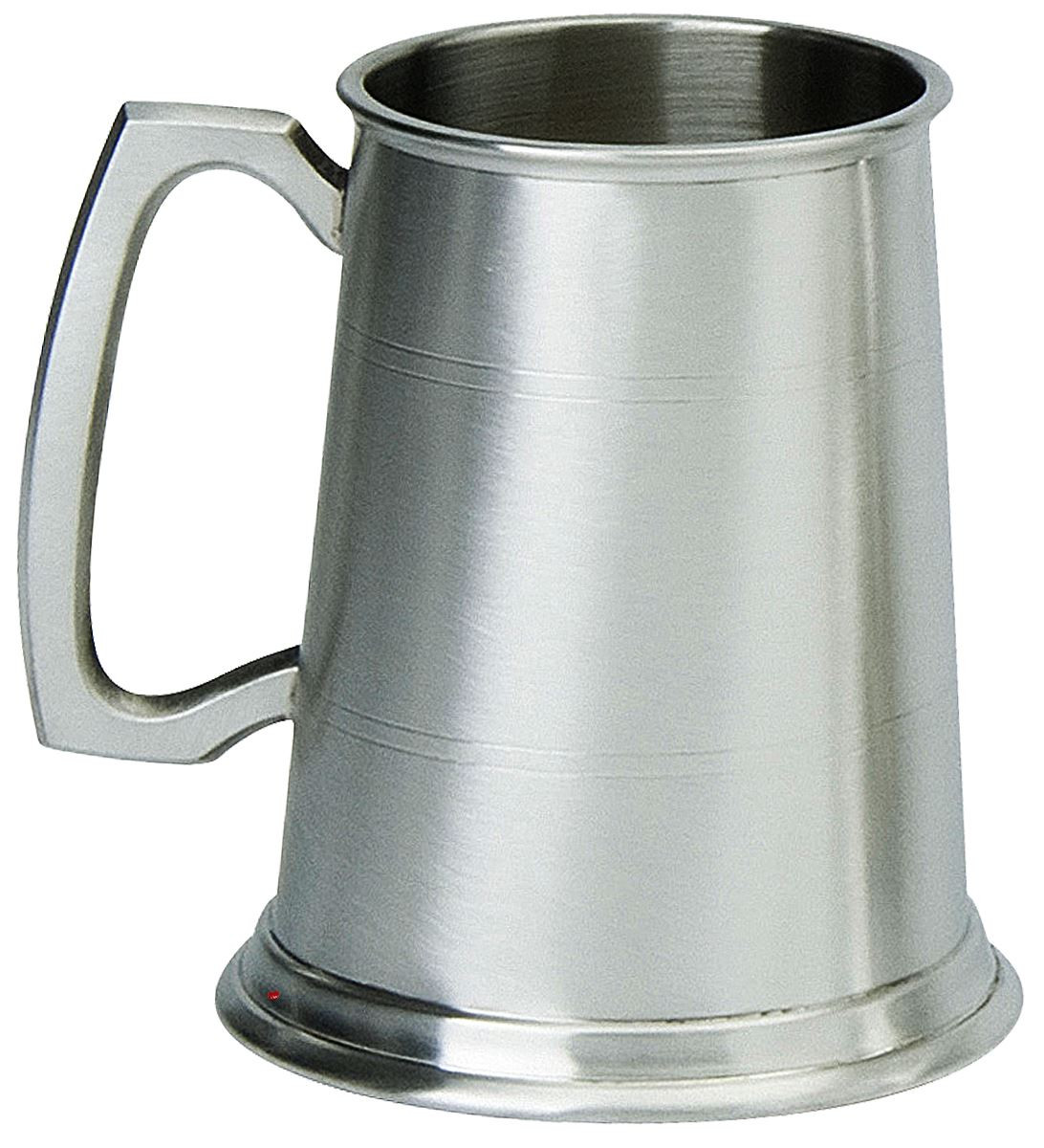 Pewter Tankard Handmade 1pt Satin Finish Double Lined Engravable Great Gift