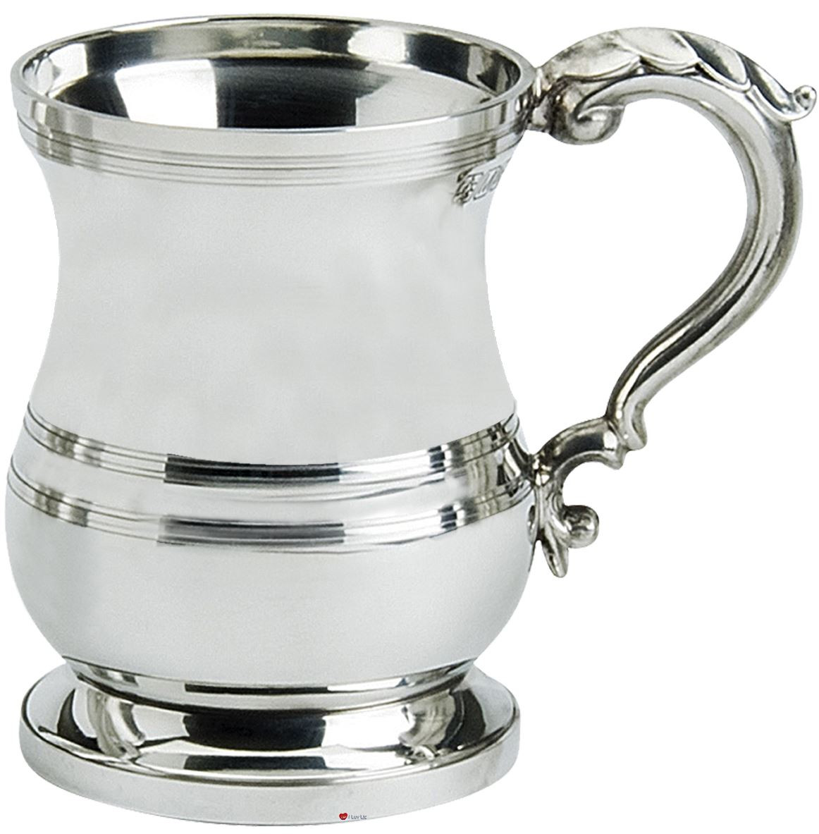 Pewterware 1 pint Tankard Tudor Shape Ornate Handle Beer Mug Ideal for Engraving Great Gift