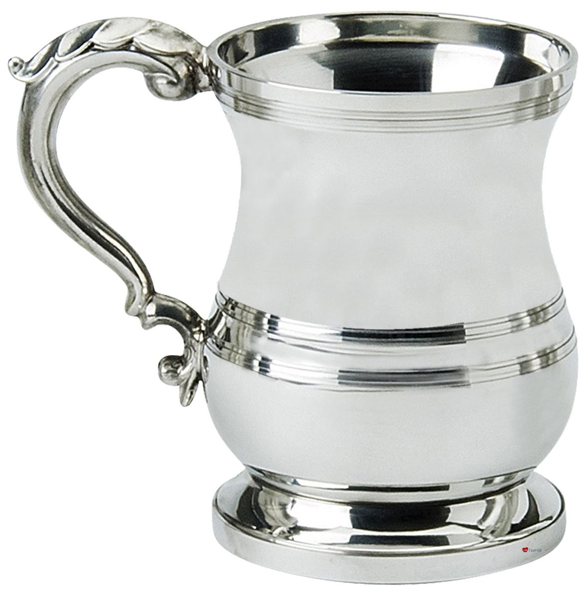 Pewterware 1 pint Tankard Tudor Shape Ornate Handle Beer Mug Ideal for Engraving Great Gift