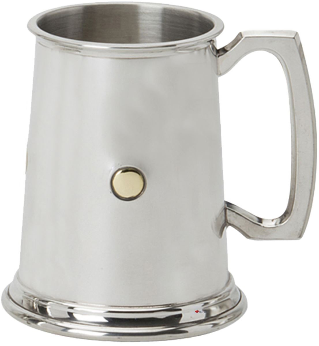 Mens Pewter Tankard Brass Inlay Handmade 1 Pint Great Gift