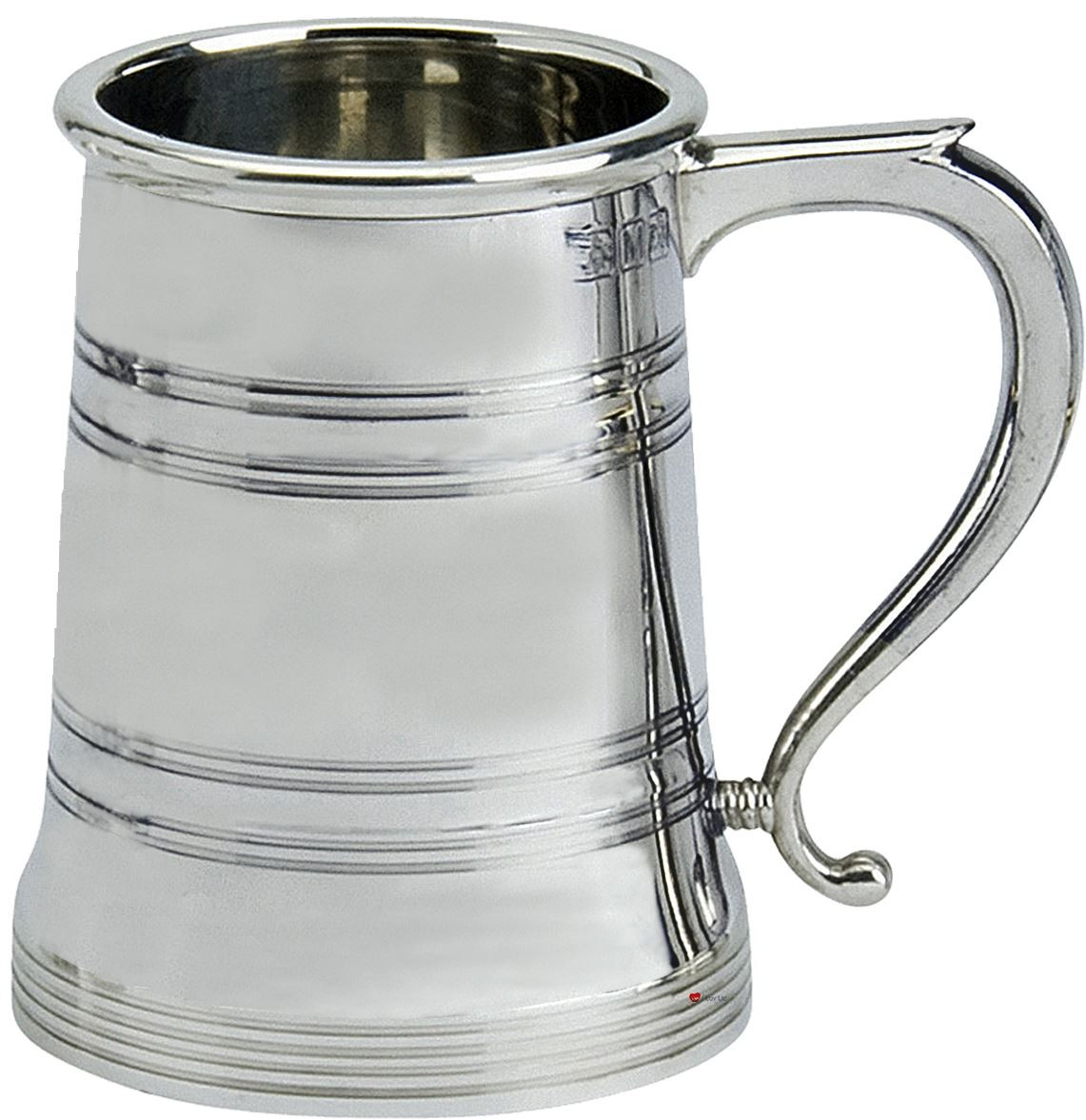 Pewterware 1 pint Tankard Traditional Shape Beer Mug Engravable Glass Base Great Gift