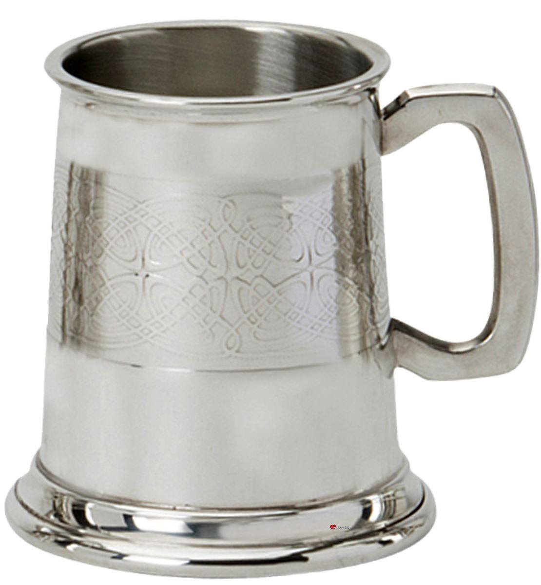 Mens Pewter Tankard with Celtic Panel Design 1/2 pt Great Gift