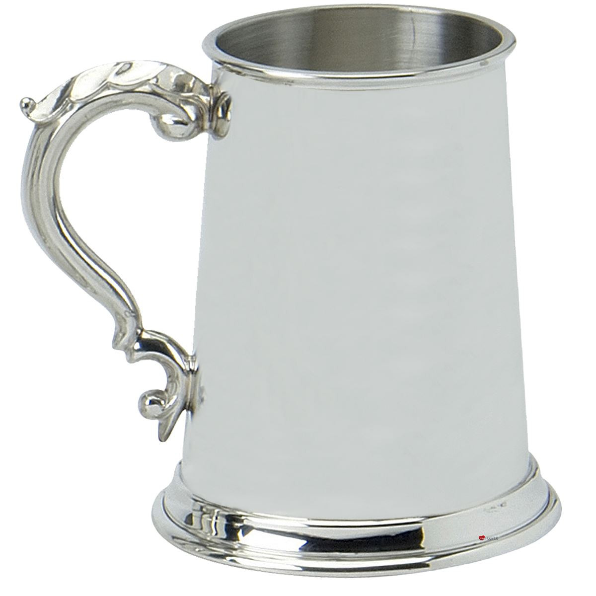 Golfing Gift Tankard Pewter 1pt Handmade Golf Scene Wrap Ornate Handle Great Gift