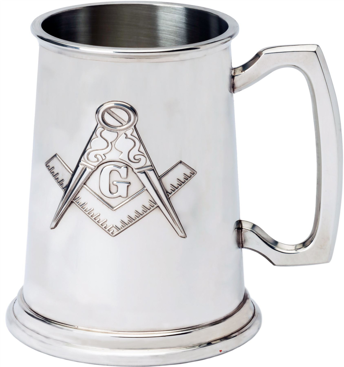 Pewter Tankard With Embossed Masonic Symbol Design 1pt Ideal Gift
