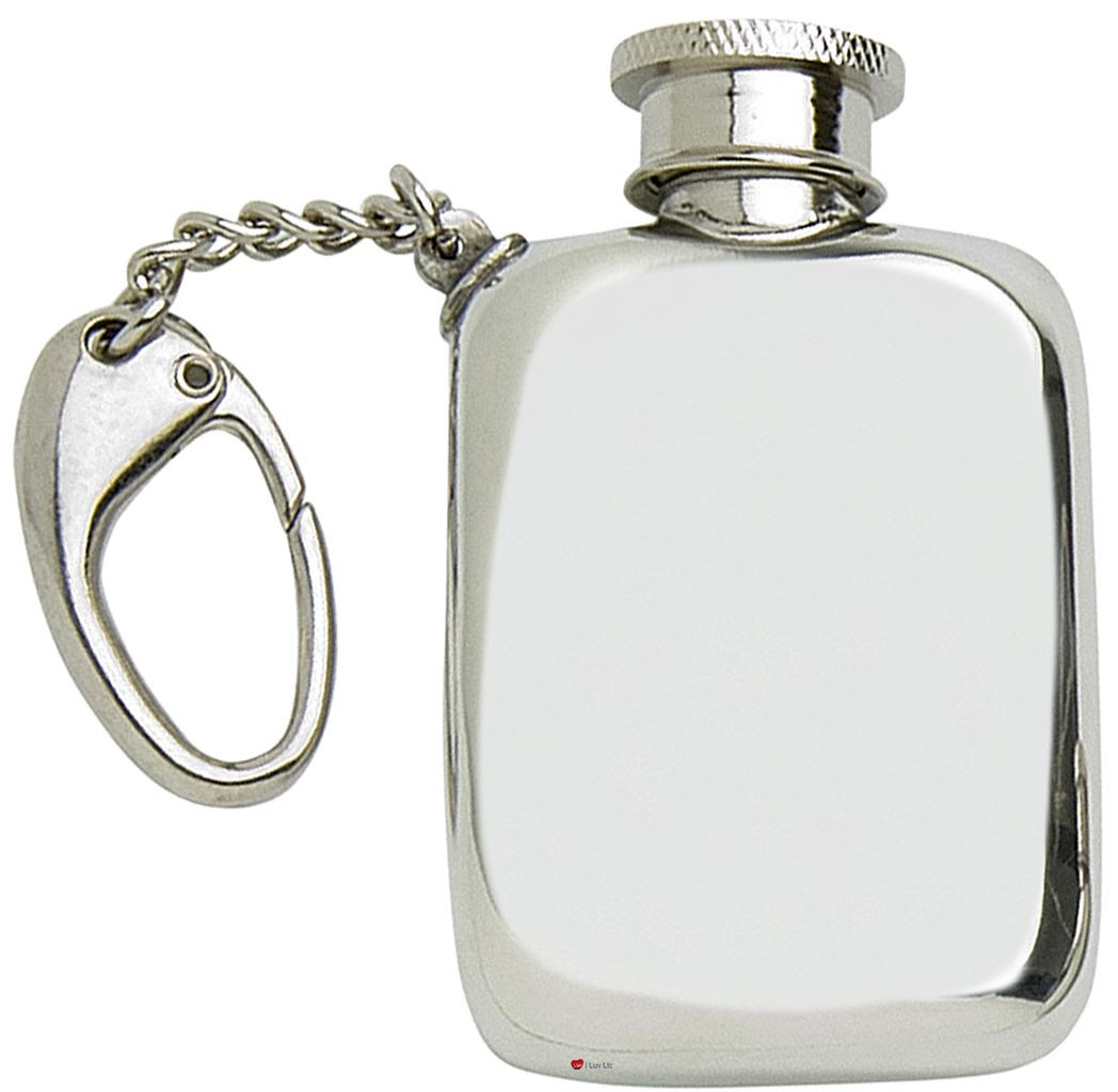 Hip Flask Keyring Circular Celtic Design Screw Top 1.5oz Personal Gift