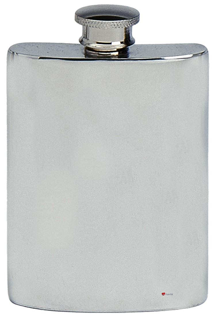 Plain Hip Flask 4oz Kidney Shape Pewter Ideal Gift for Engraving Screw Top Ideal Gift