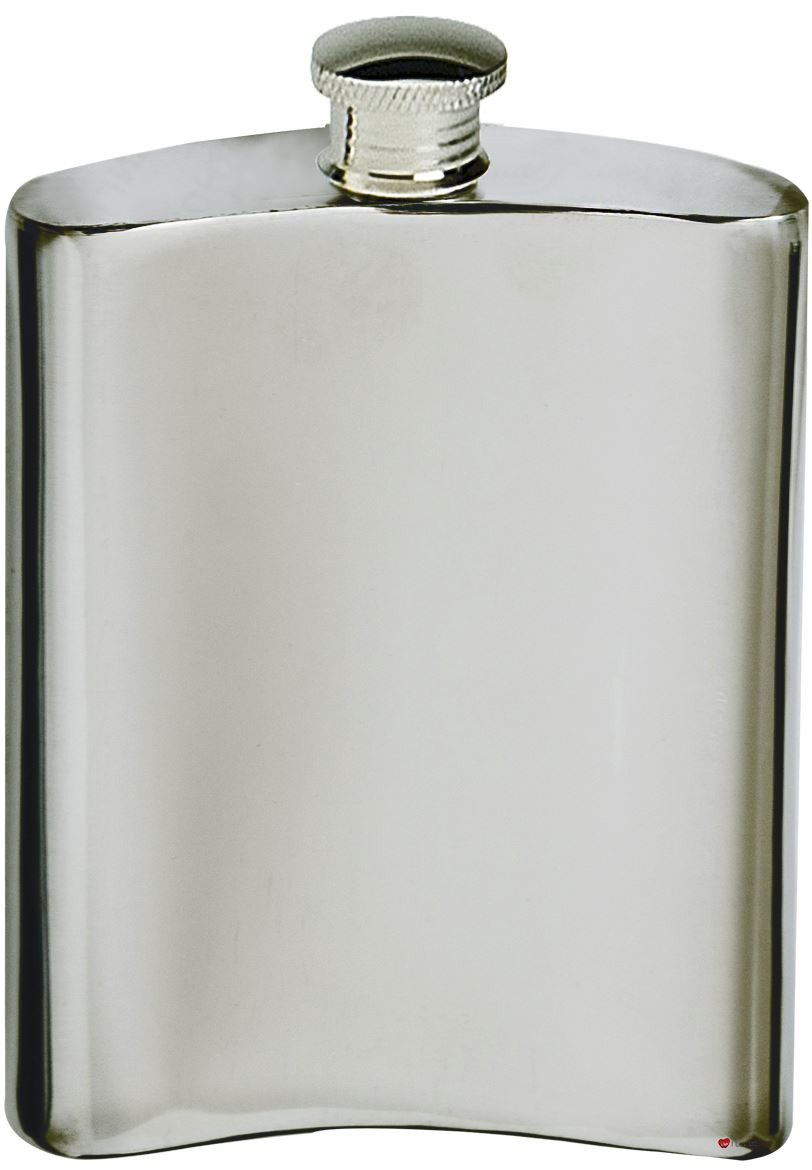 Embossed Celtic Disc Hip Flask 6oz Pewter Kidney Shape Engravable Great Gift