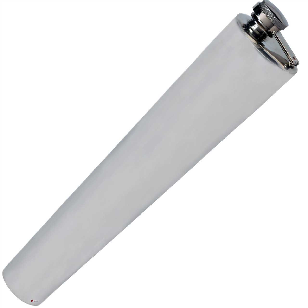 Long 10oz Saddle Flask with Captive Top Made From High Quality Pewter Great Gift
