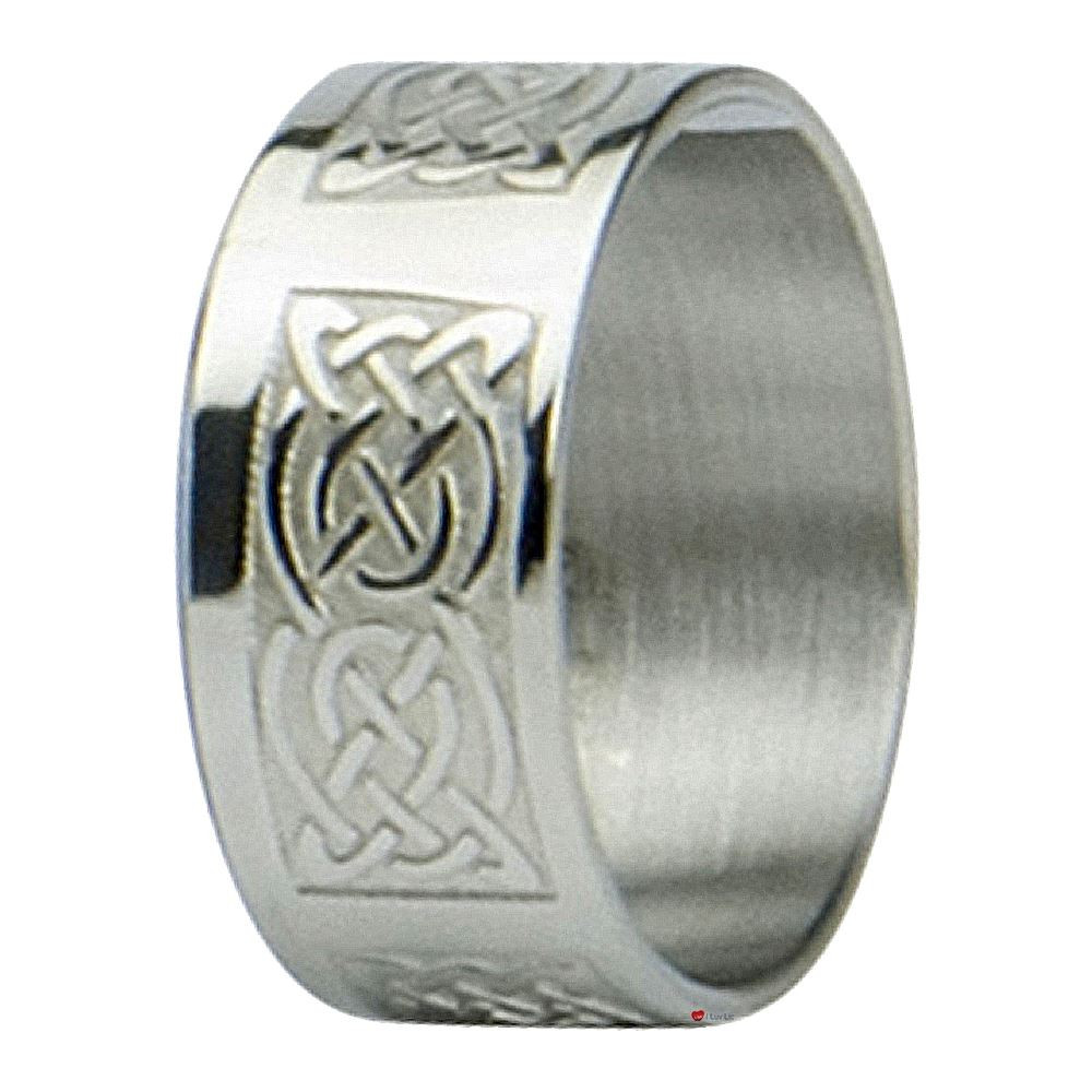 Pewter Napkin Ring Serviette Decorated With Celtic Motifs