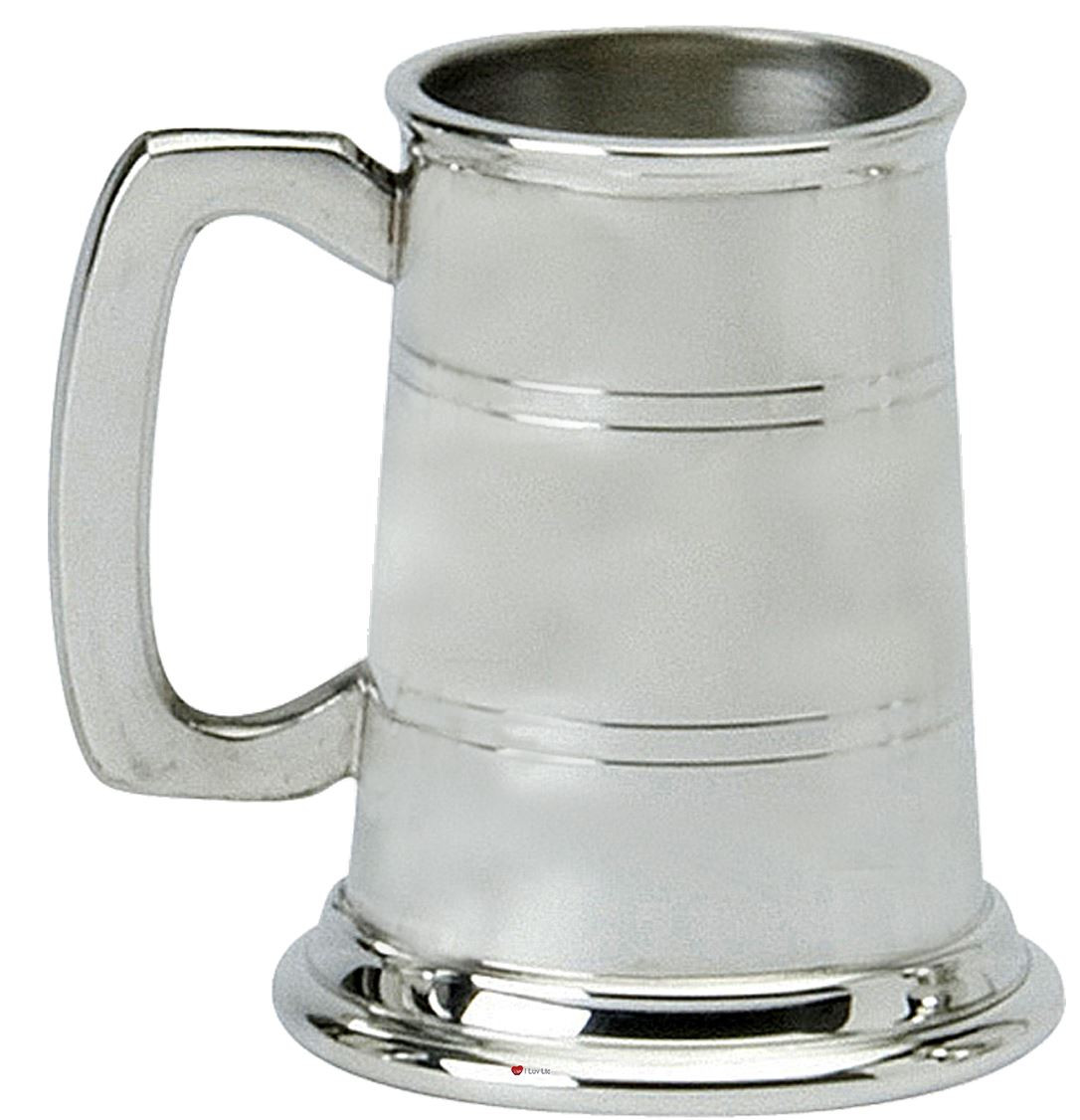 Child's Christening Tankard Pewter Can Double lined Engravable Birth Baby Name