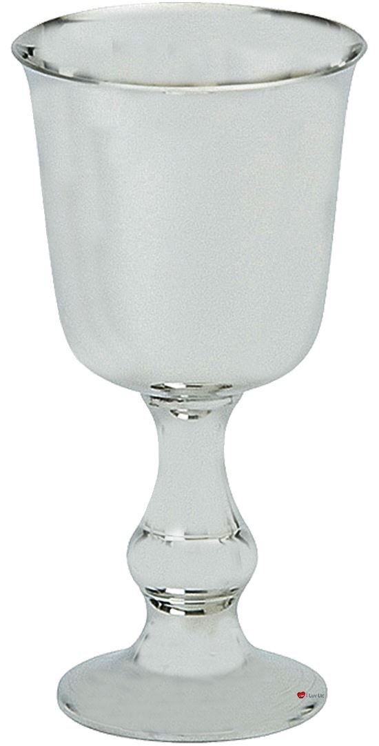 Pewter Chalice Wine Goblet Plain Design Flared Lip Shaped Stem 6" Ideal Gift