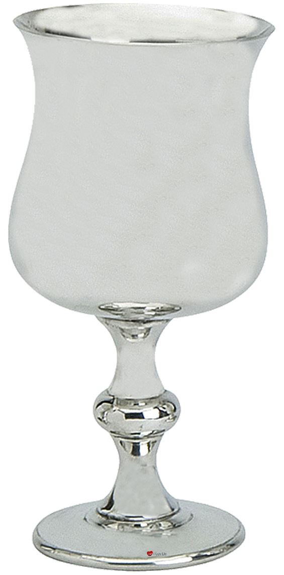 Stemmed Goblet Pewter Tulip Georgian Shape Medieval Wine Glass 6" Ideal Gift