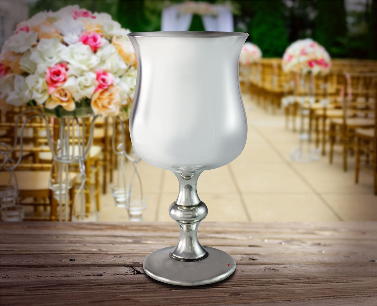 Stemmed Goblet Pewter Tulip Georgian Shape Medieval Wine Glass 6" Ideal Gift