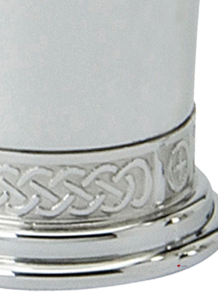 Plain Pewter Beaker with Scottish Celtic Wire Design Great Gift
