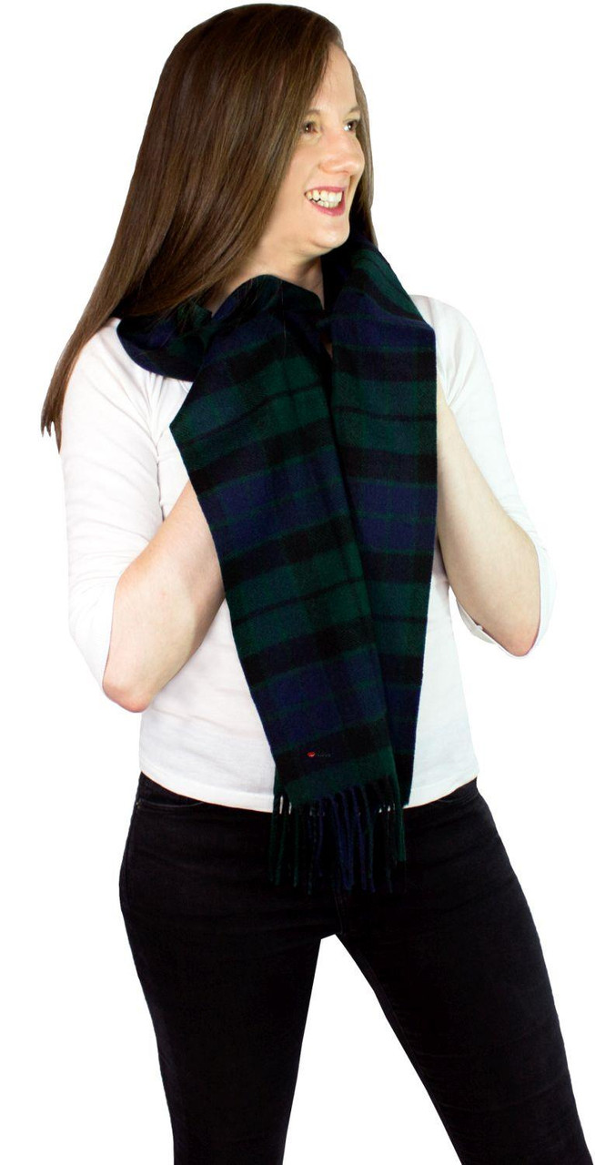 MacKay Modern Tartan Plaid 100% Lambswool Clan Scarf Made in Scotland