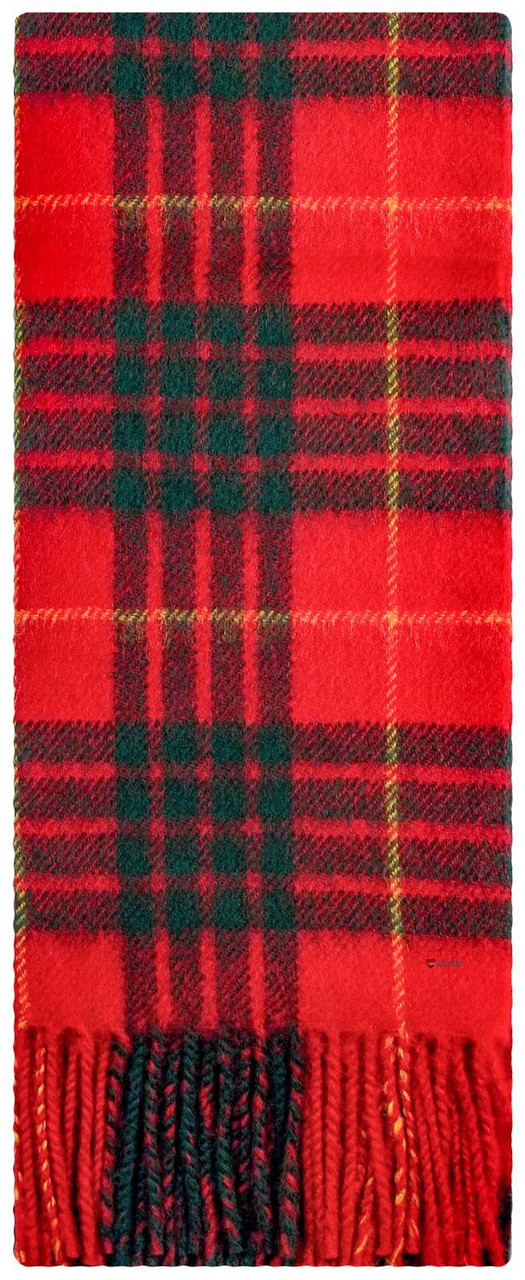 Cameron Clan Modern Tartan Plaid 100% Lambswool Clan Scarf Made in Scotland