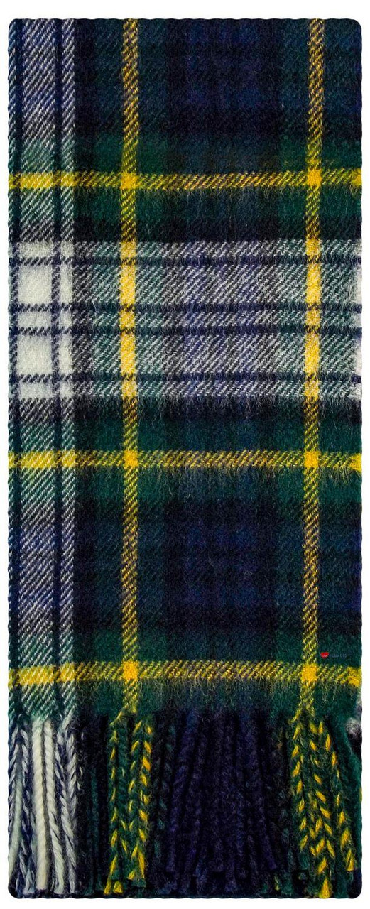Gordon Dress Modern Tartan Plaid 100% Lambswool Clan Scarf Made in Scotland