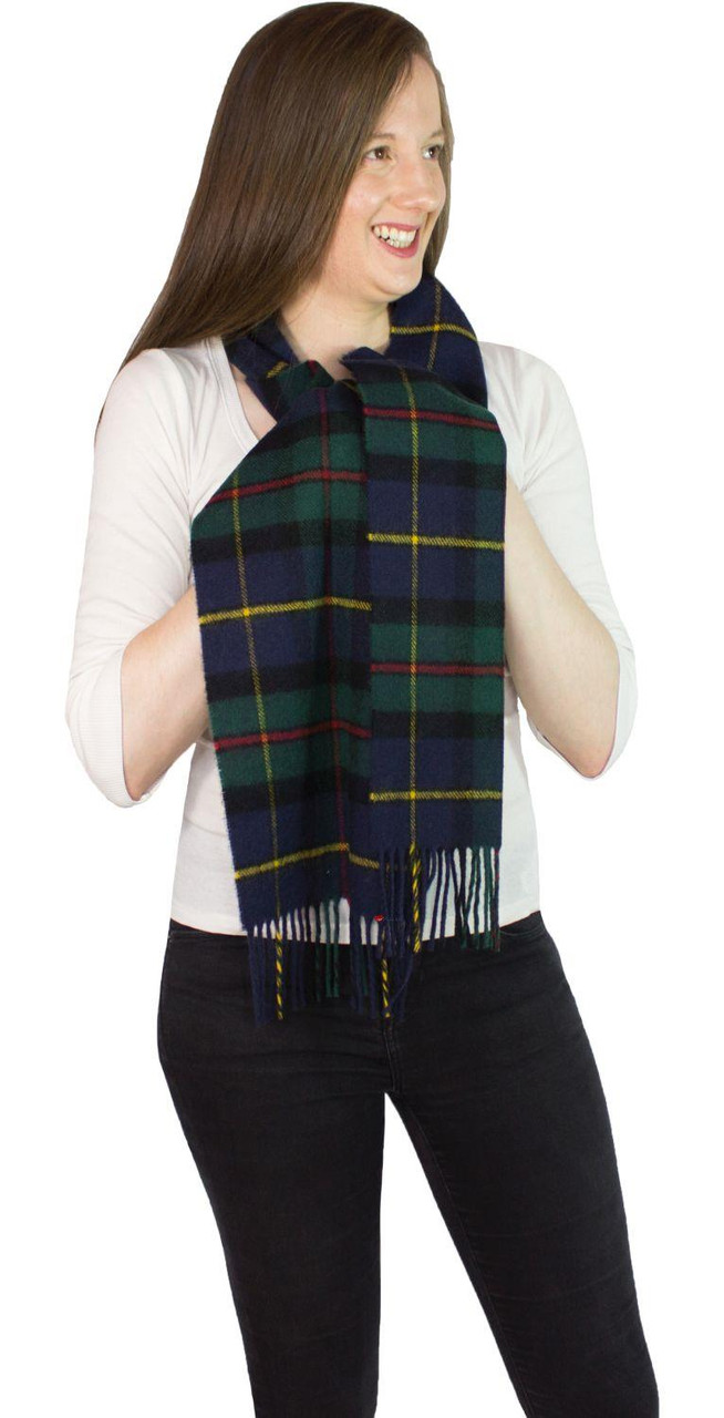 MacLeod of Harris Modern Tartan Plaid 100% Lambswool Clan Scarf Made in Scotland