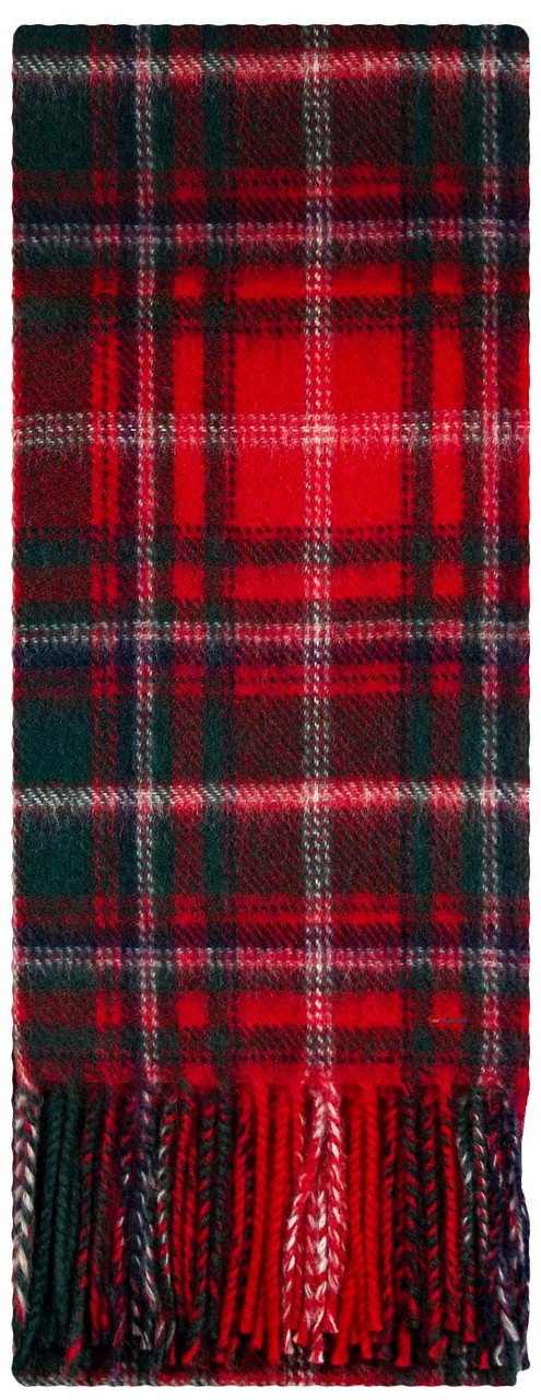 MacDougall Modern Tartan Plaid 100% Lambswool Clan Scarf Made in Scotland