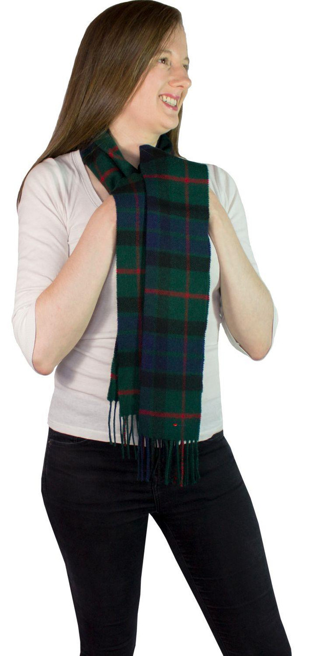 Gunn Modern Tartan Plaid 100% Lambswool Clan Scarf Made in Scotland