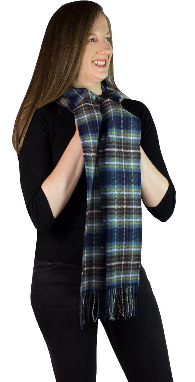 Holyrood Modern Tartan Plaid 100% Lambswool Clan Scarf Made in Scotland
